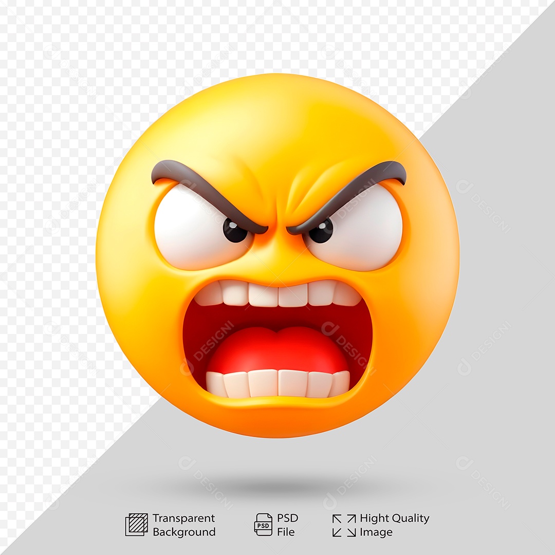 Emoji Redes Sociais Elemento 3D Para Composição PSD