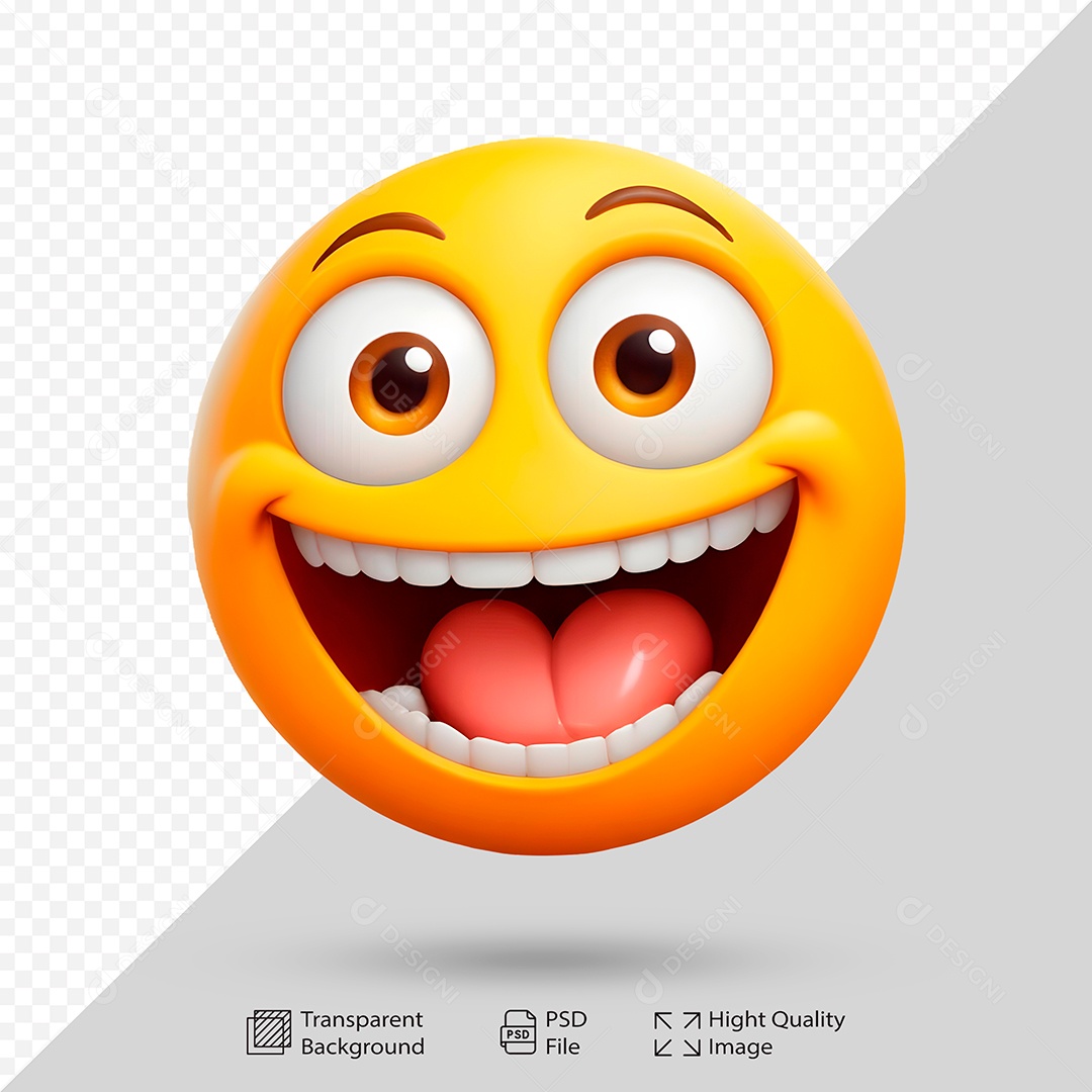 Emoji Redes Sociais Elemento 3D Para Composição PSD