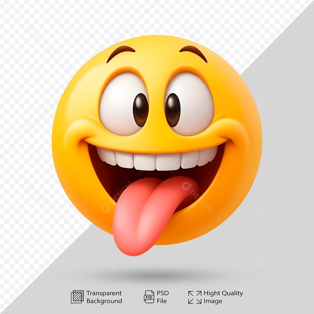 Emoji Redes Sociais Elemento 3D Para Composição PSD