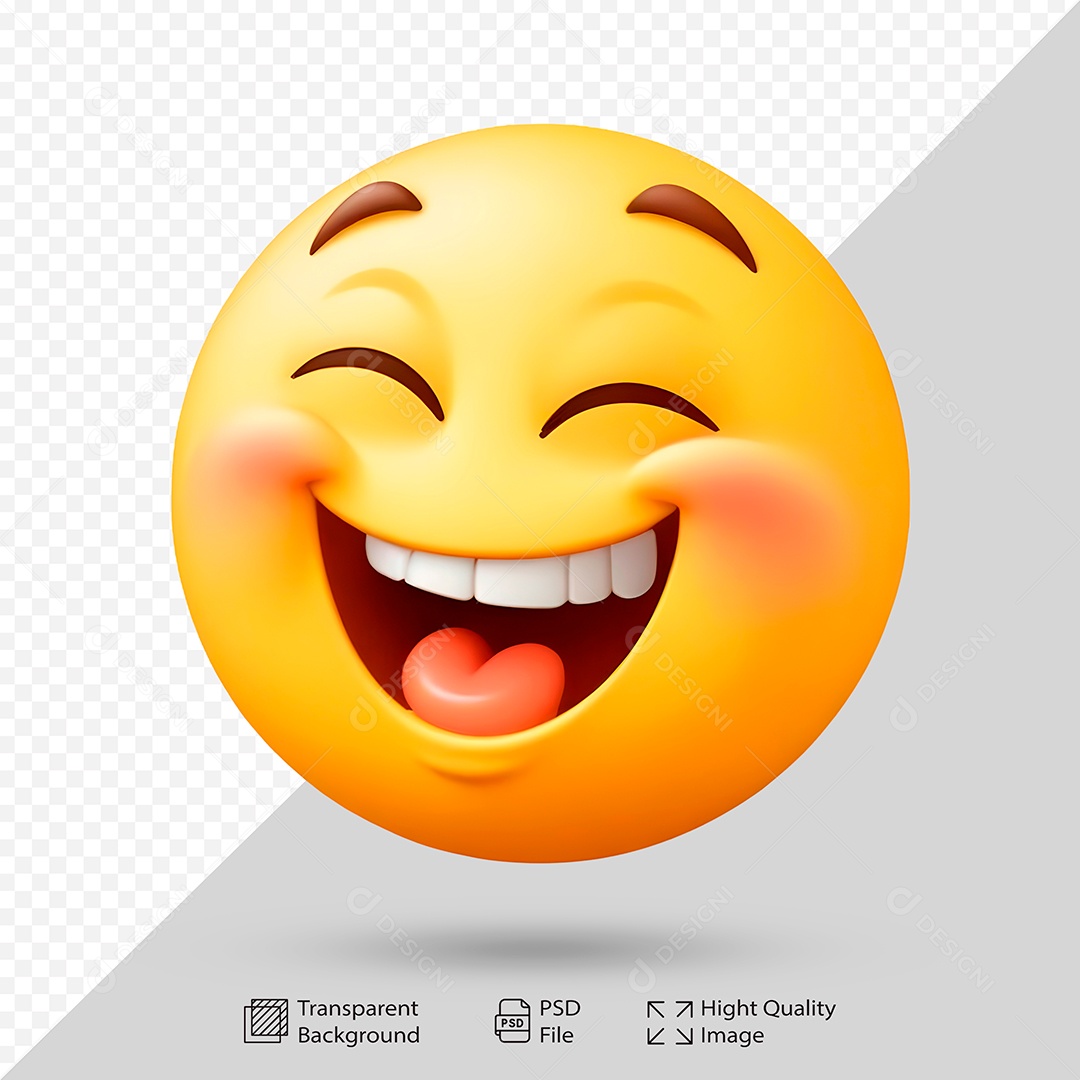 Emoji Redes Sociais Elemento 3D Para Composição PSD