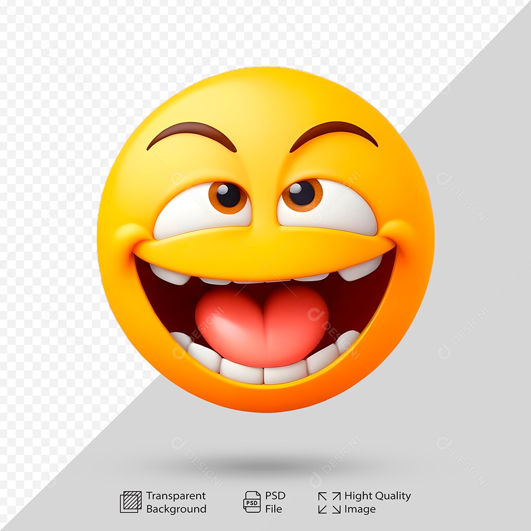 Emoji Redes Sociais Elemento 3D Para Composição PSD
