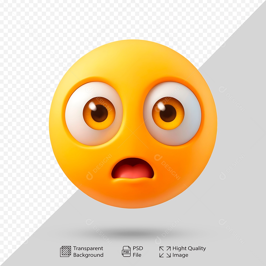 Emoji Redes Sociais Elemento 3D Para Composição PSD