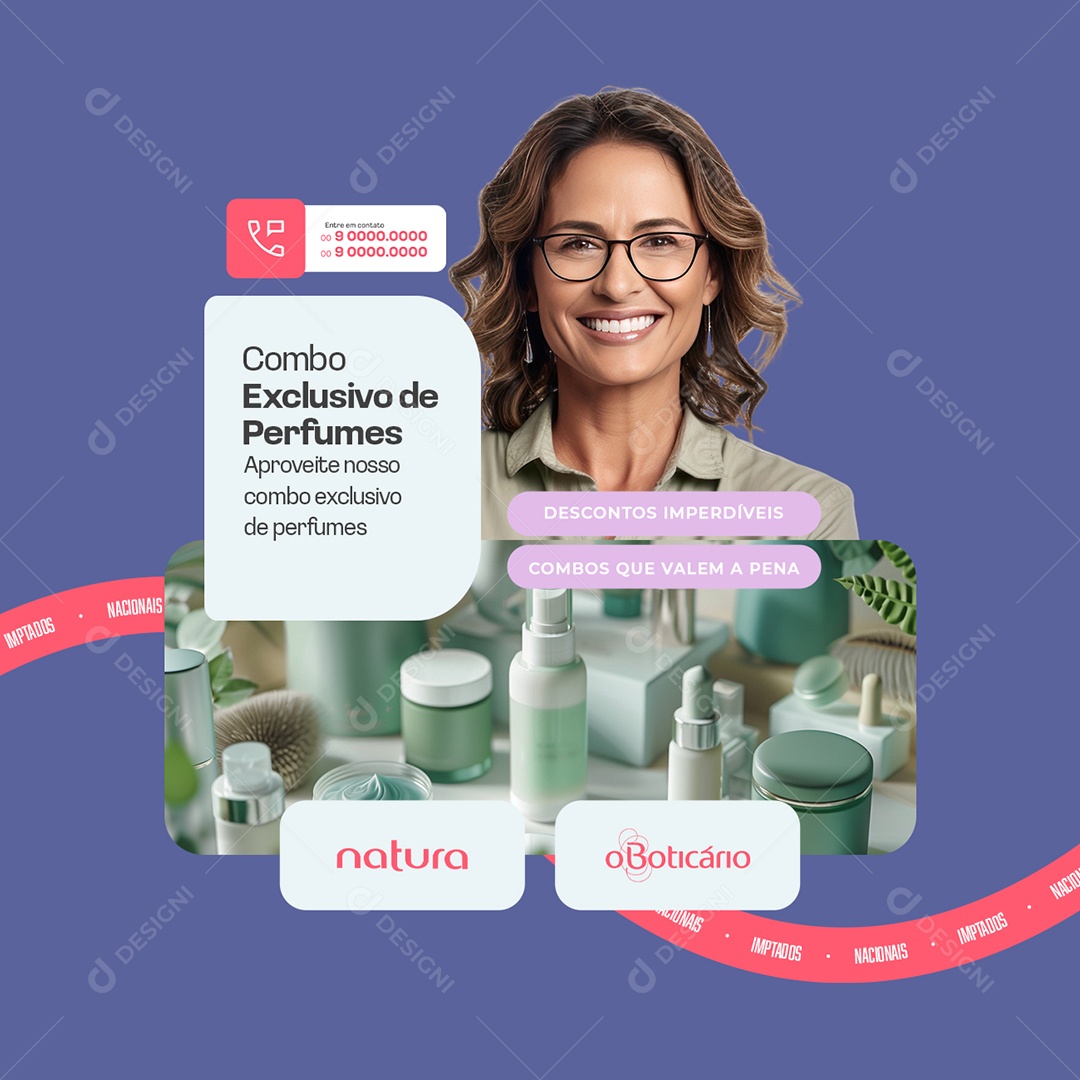 Revendedor Combo Exclusivo de Perfumes Social Media PSD Editável