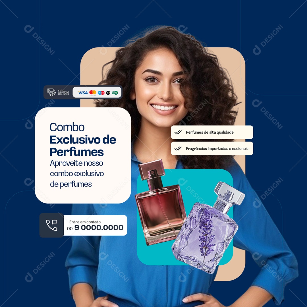 Revendedor Combo Exclusivo de Perfumes Social Media PSD Editável