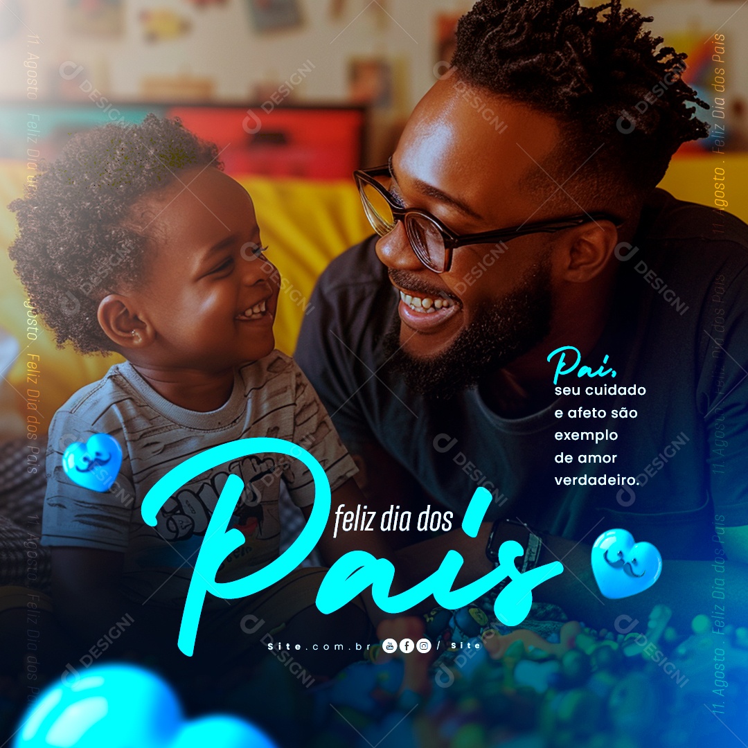 Dia Dos Pais 11 de Agosto Social Media PSD Editável