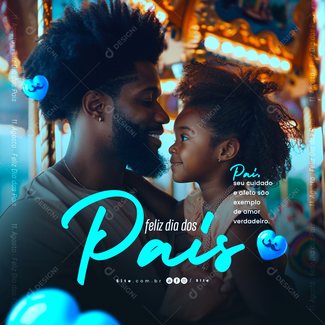 Dia Dos Pais 11 de Agosto Social Media PSD Editável