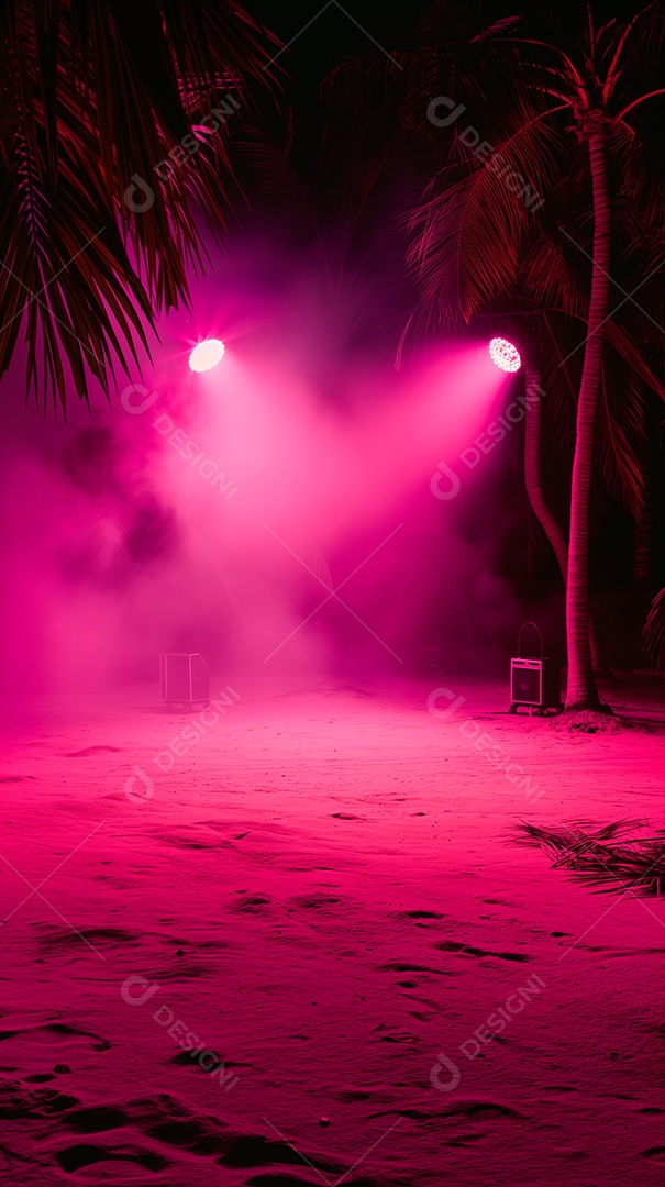 Fundo com holofotes e fumaça vermelha estrutura para composição