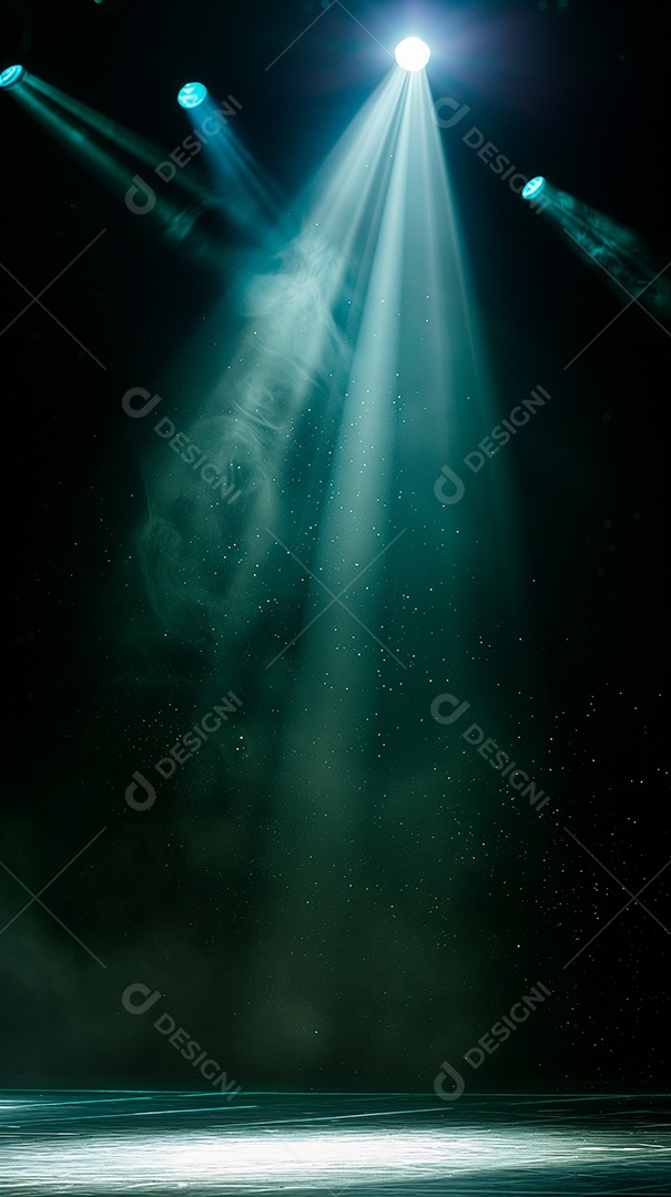 Fundo de palco holofotes estrutura para composição em praia