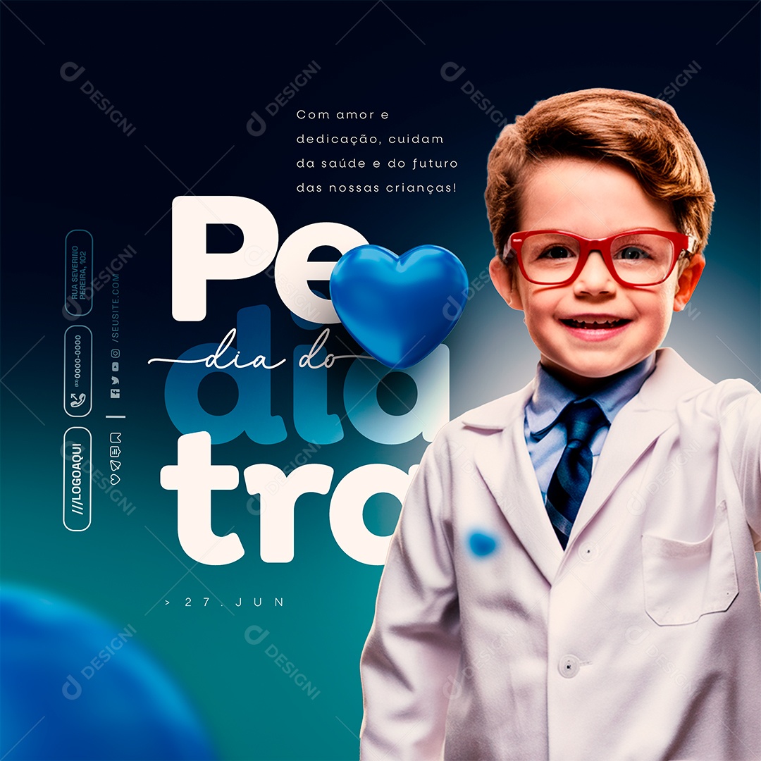 Dia do Pediatra 27 de Julho Social Media PSD Editável