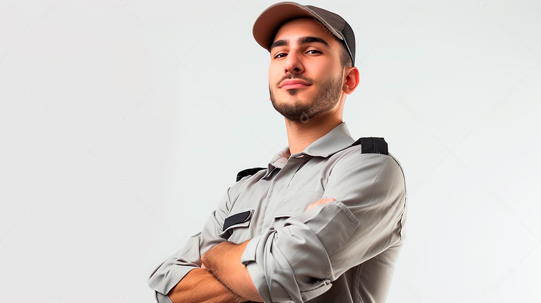 Segurança com os braços cruzados retrato