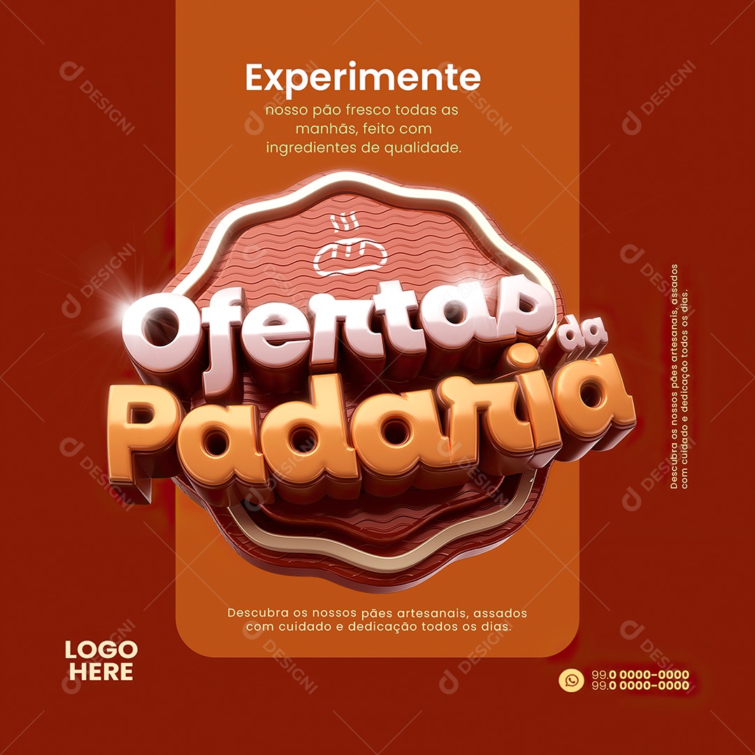 Ofertas da Padaria Social Media PSD Editável