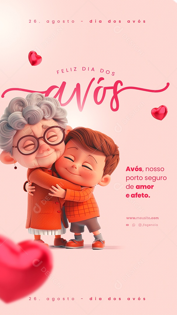 Story Dia dos Avós 26 de Julho nosso Porto Seguro Social Media PSD Editável