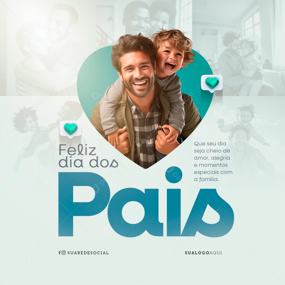 Dia Dos Pais 11 de Agosto Social Media PSD Editável