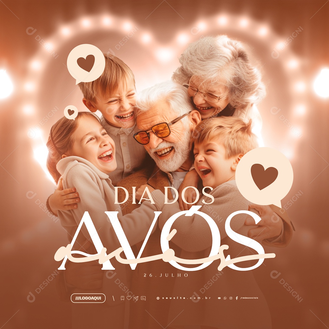 Dia dos Avós 26 de Julho Social Media PSD Editável