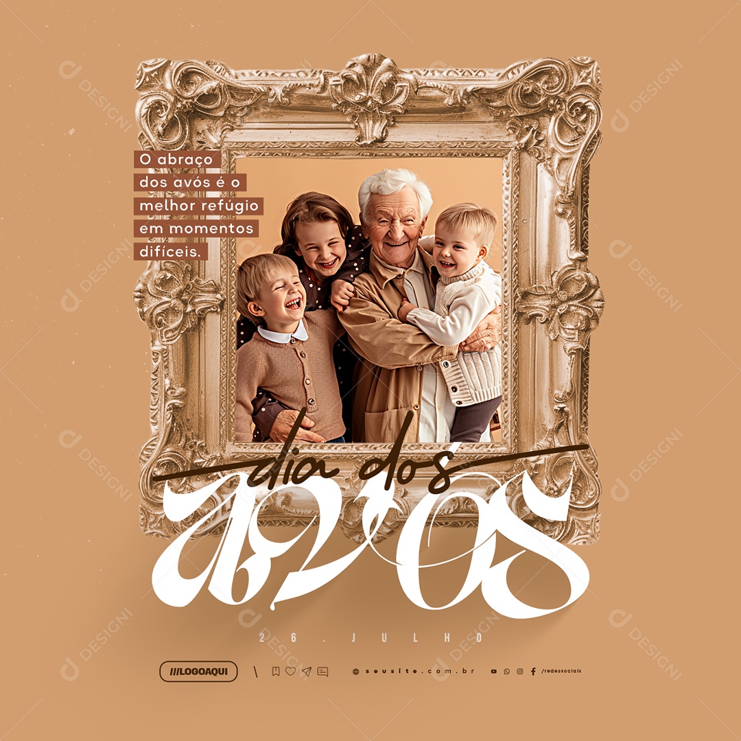 Dia dos Avós 26 de Julho Social Media PSD Editável