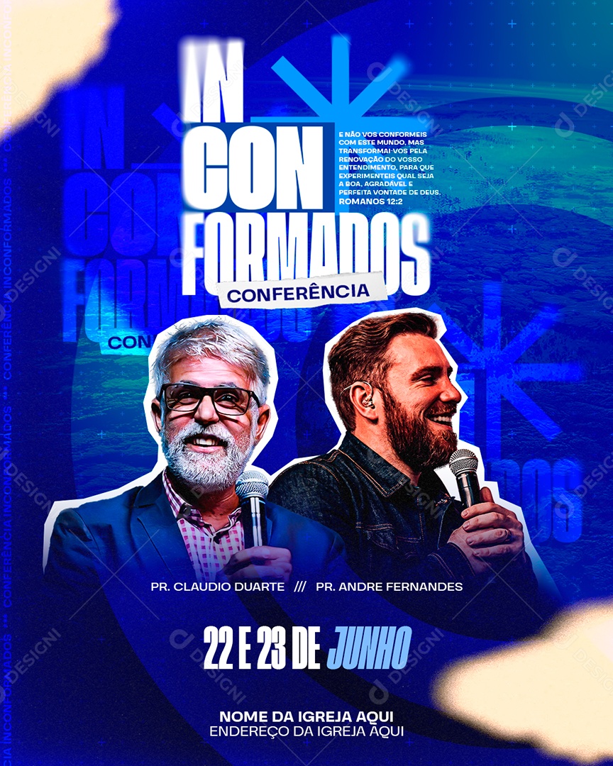 Conferência Inconformados Social Media PSD Editável