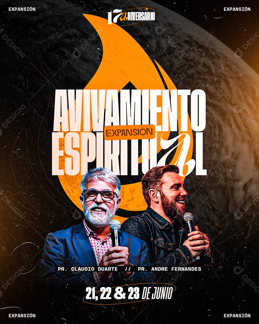 Culto Avivamento Social Media PSD Editável