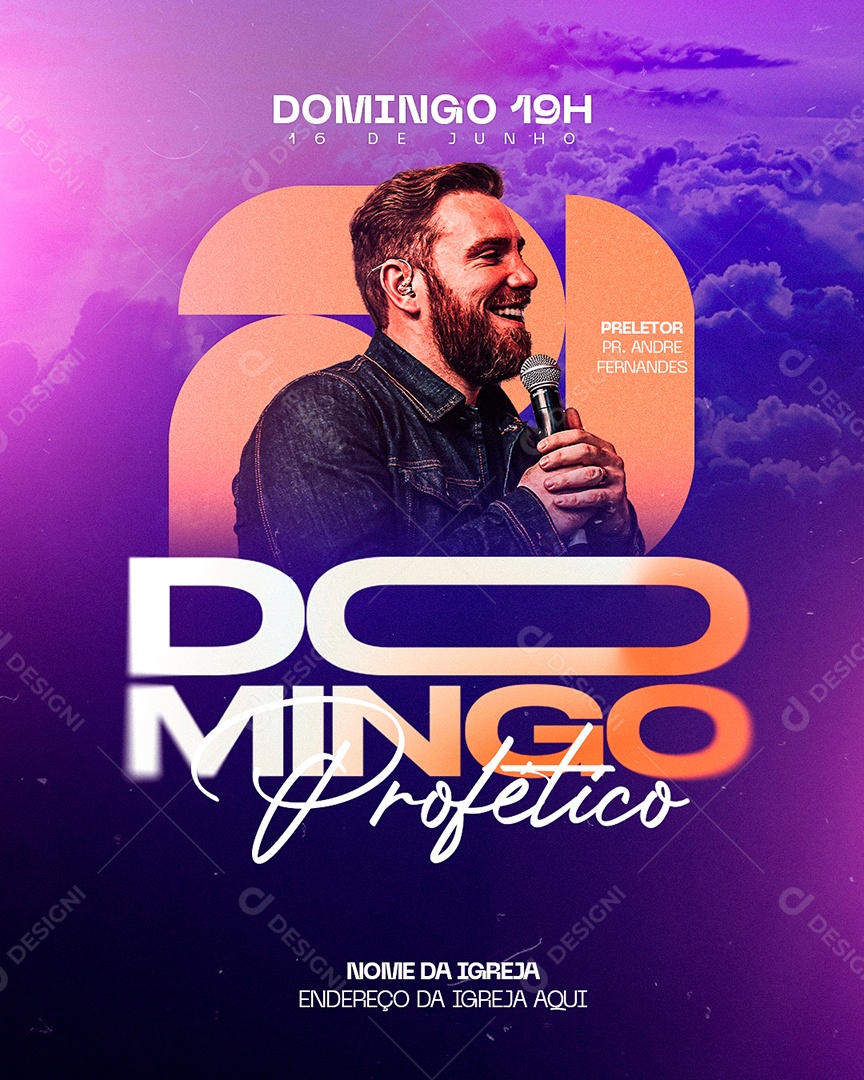 Domingo Profético Social Media PSD Editável