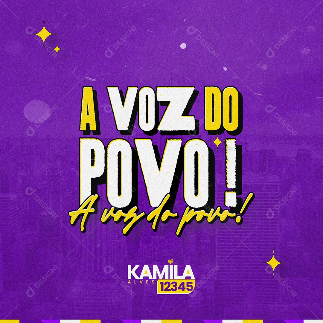 Feed Política a Voz do Povo Social Media PSD Editável