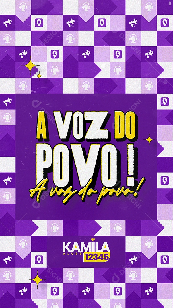 Story Política a Voz do Povo Social Media PSD Editável