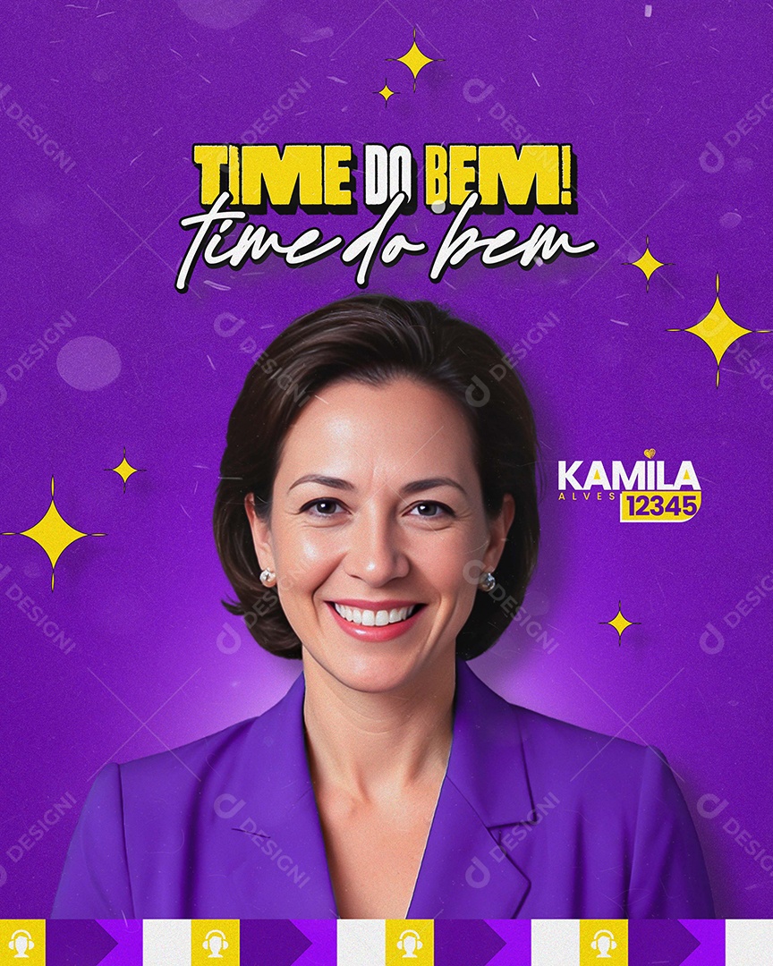 Política Prefeita Kamila Alves Time do Bem Social Media PSD Editável