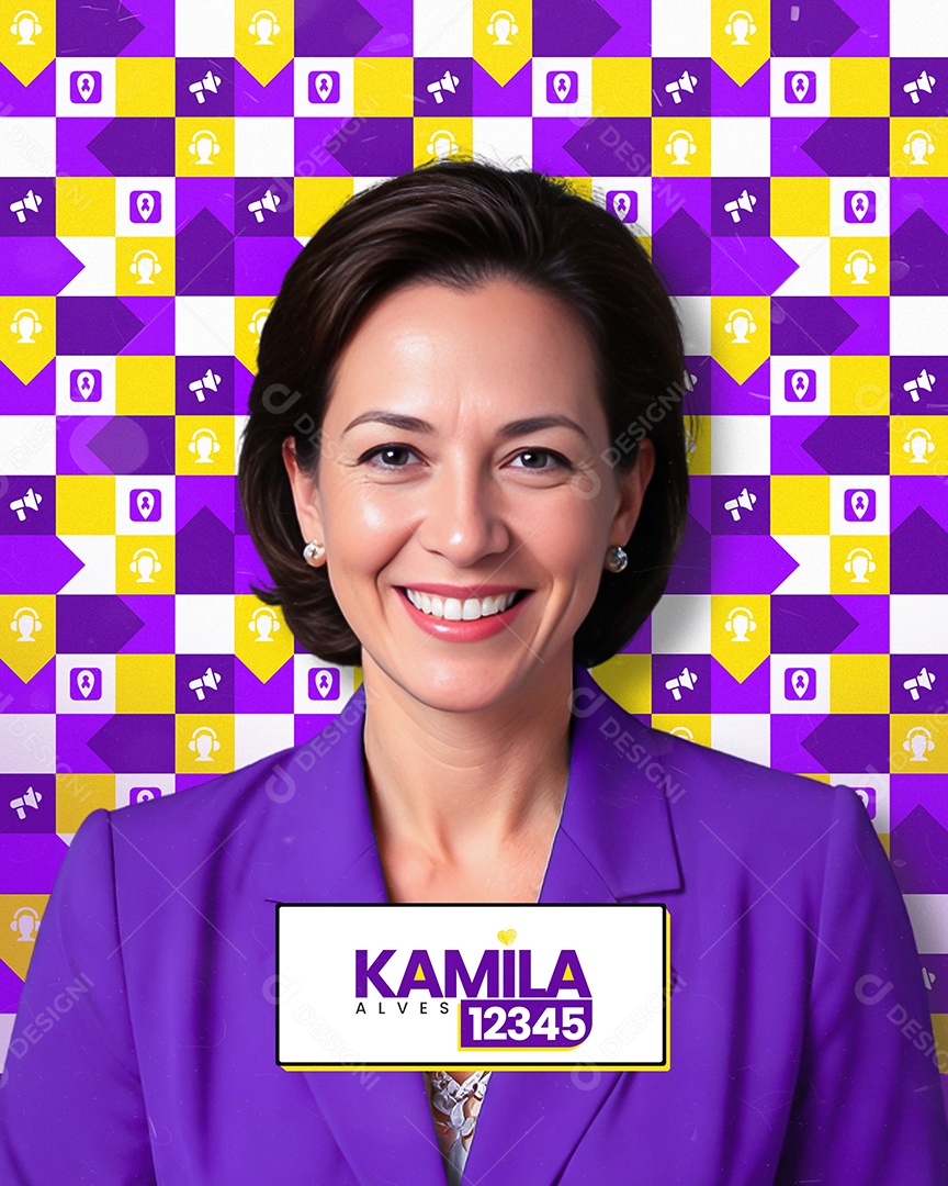 Política Prefeita Kamila Alves Social Media PSD Editável