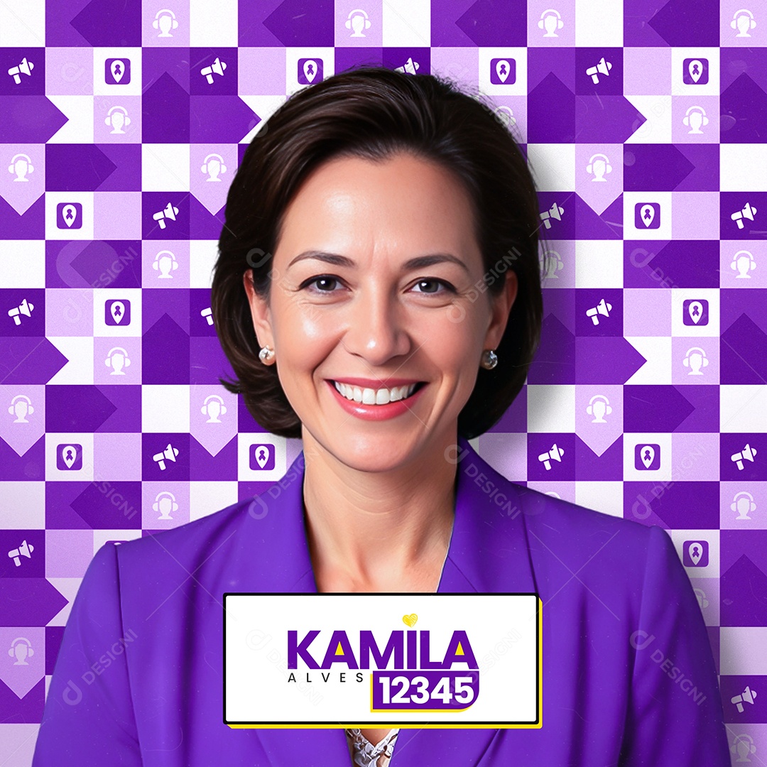 Feed Política Prefeita Kamila Alves Social Media PSD Editável