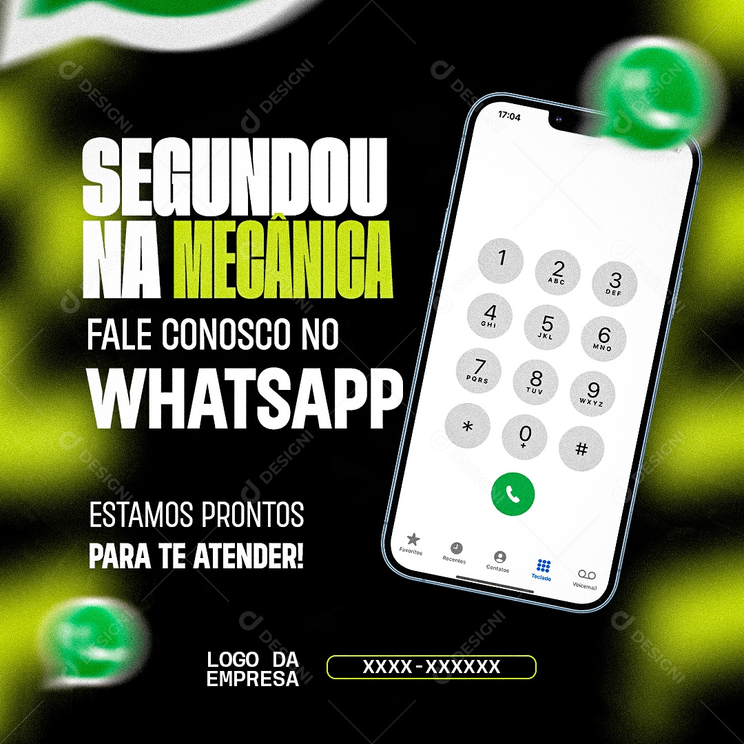 Oficina Mecânica Automotivo Manutenção Preventiva Social Media PSD Editável