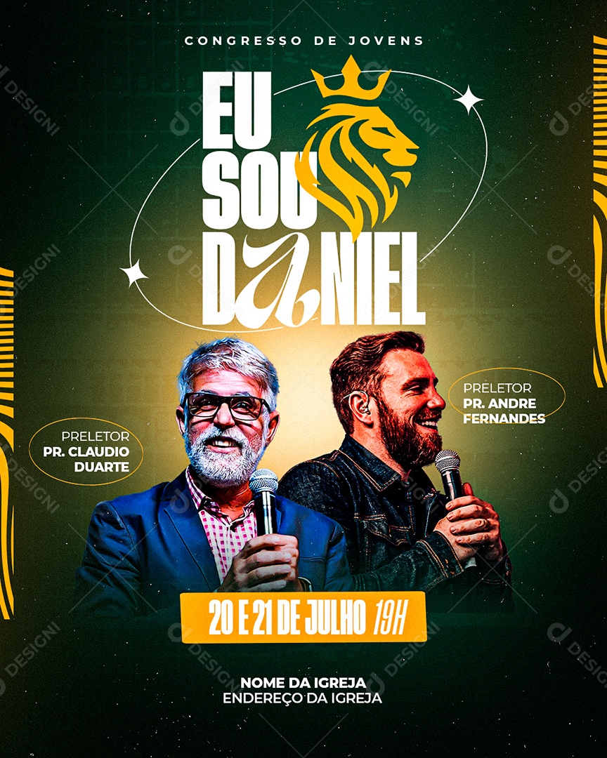 Eu Sou Daniel Social Media PSD Editável