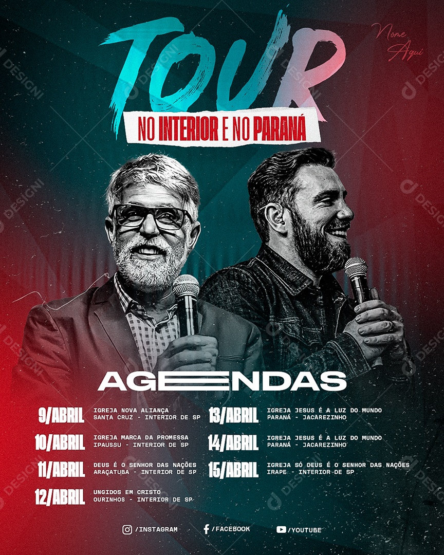Tour no Interior do Parana Social Media PSD Editável