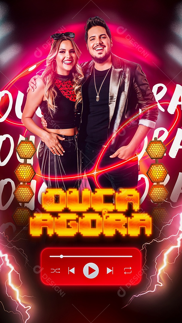 Story Flyer Ouça Agora Social Media PSD Editável