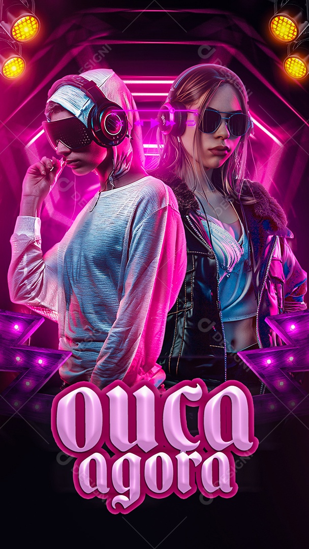 Story Social Media Flyer Ouça Agora PSD Editável