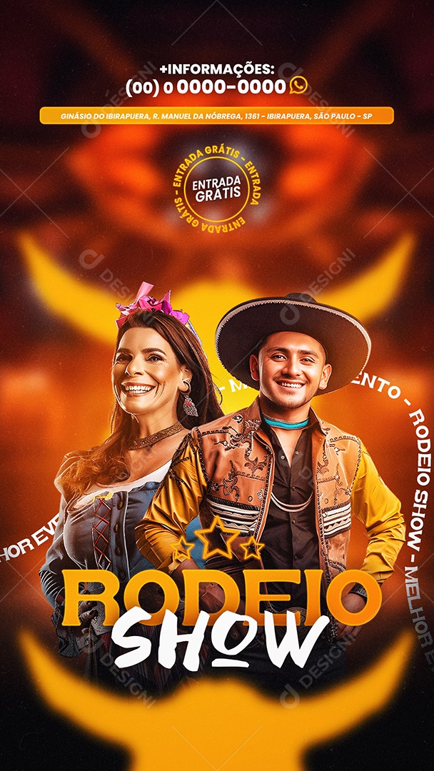 Story Flyer Rodeio Show Social Media PSD Editável