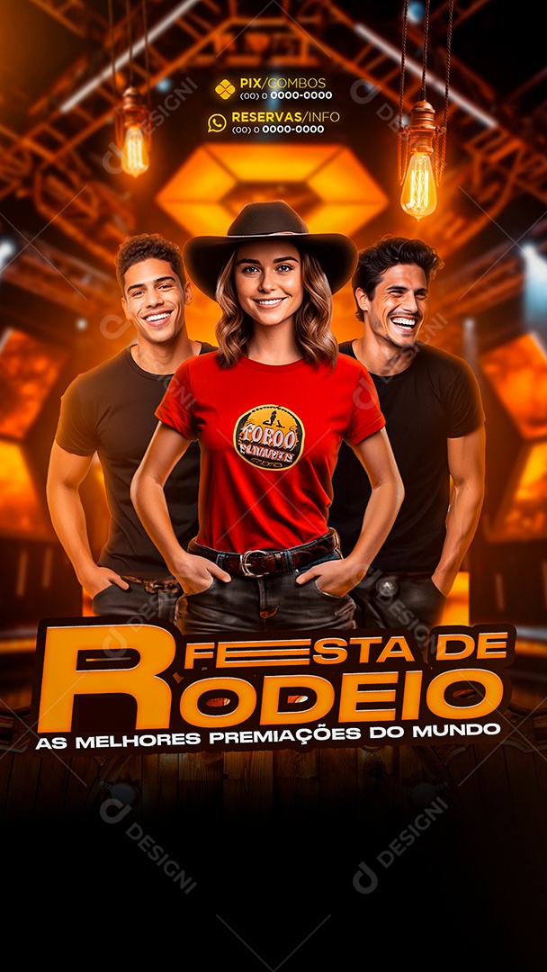 Story Flyer Festa de Rodeio Social Media PSD Editável