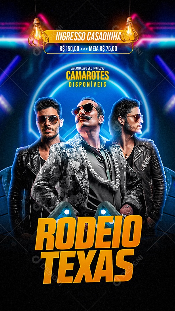 Story Flyer Rodeio Texas Social Media PSD Editável