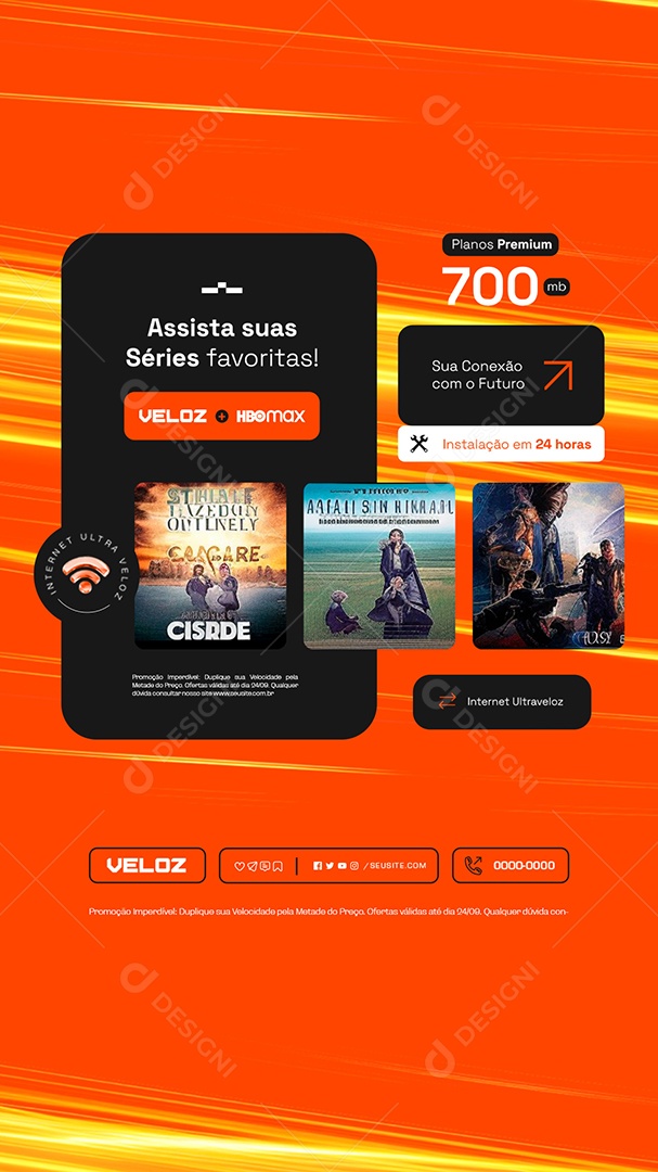 Story Assista suas Séries Favoritas Social Media PSD Editável