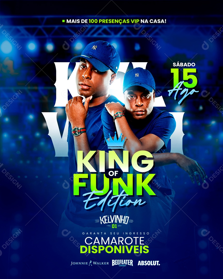 The King Funk Mc Kelvinho Feed Social Media PSD Editável