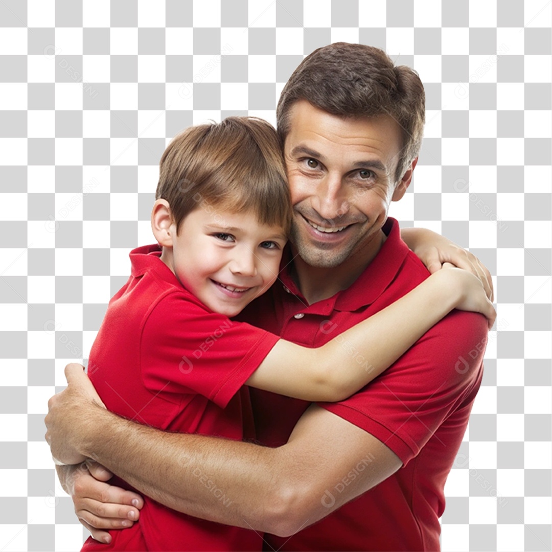 Pai e Filho Dia dos Pais PNG Transparente