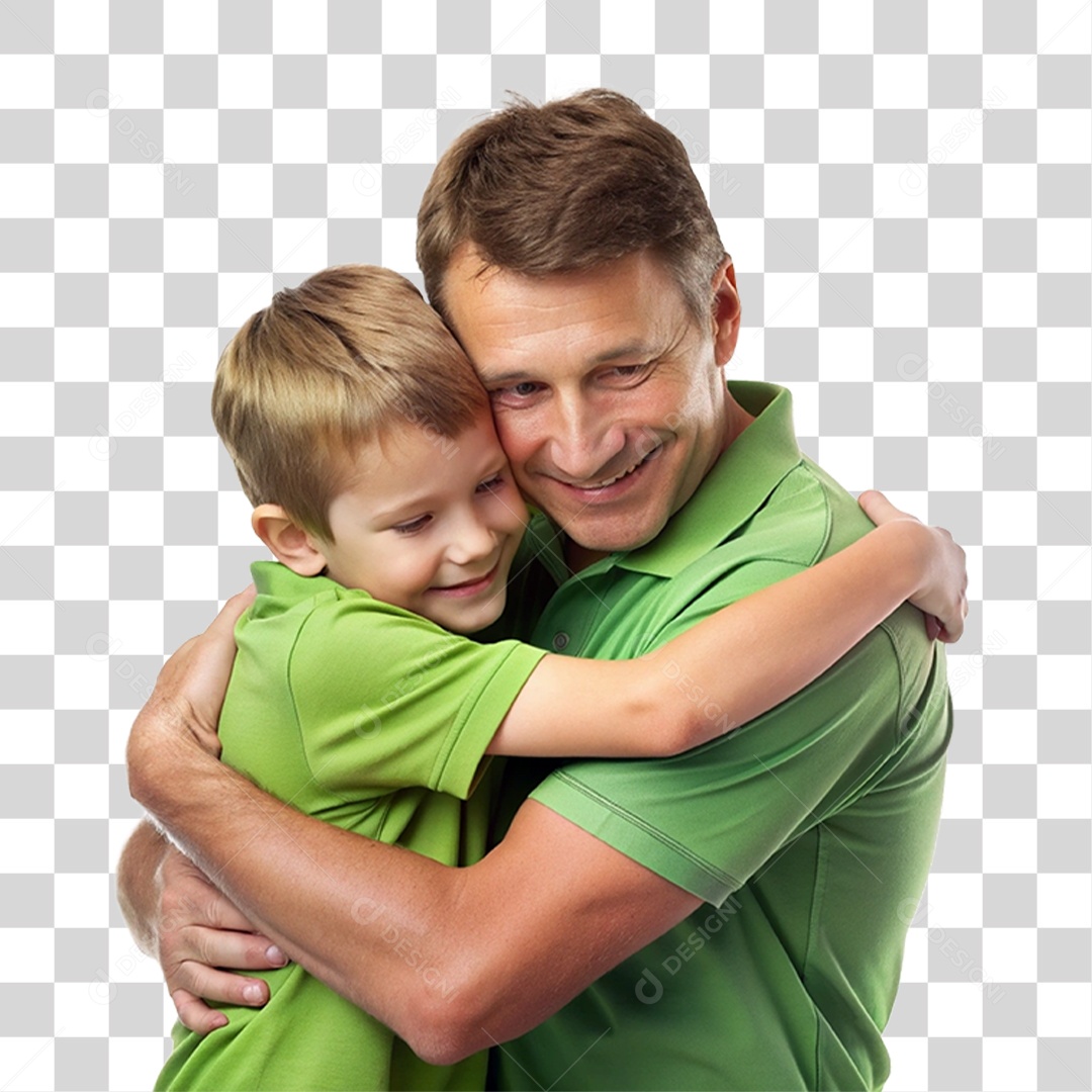 Pai e Filho Dia dos Pais PNG Transparente