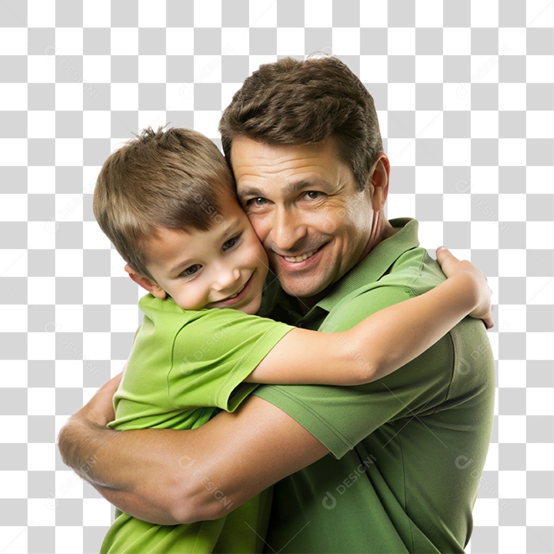 Pai e Filho Dia dos Pais PNG Transparente