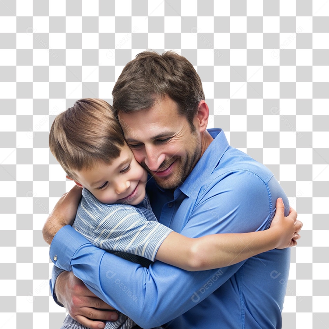 Pai e Filho Dia dos Pais PNG Transparente
