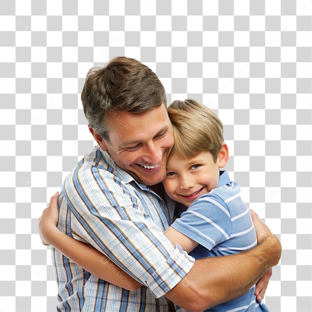 Pai e Filho Dia dos Pais PNG Transparente