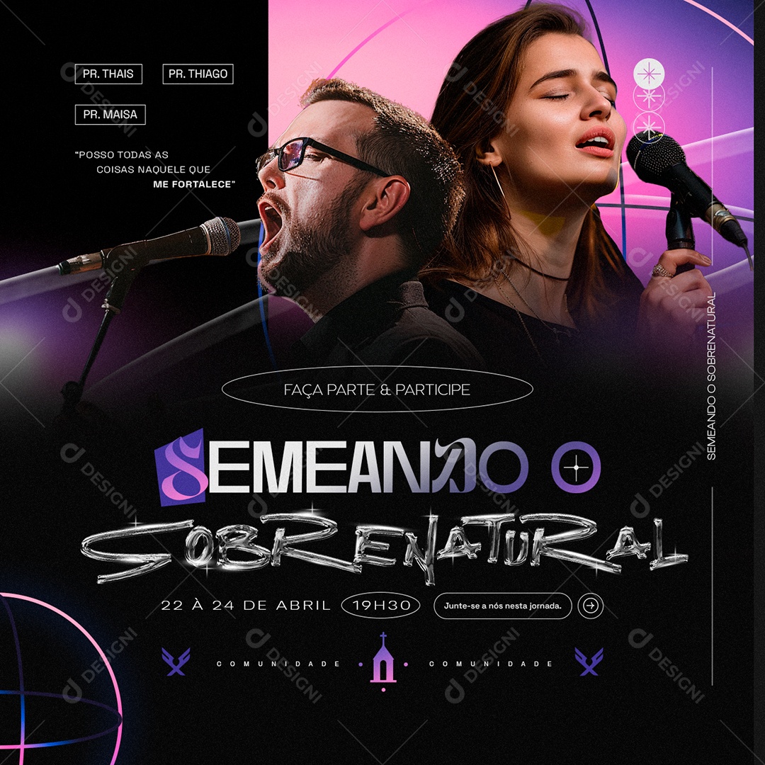 Gospel Make Part and Share Social Media PSD Editable