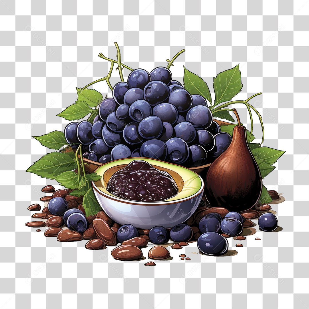 Fruta Açaí PNG Transparente