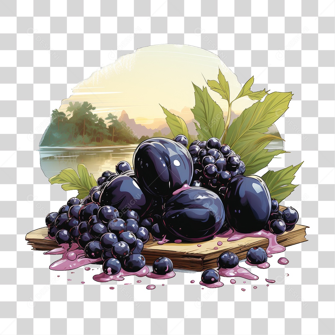 Fruta Açaí PNG Transparente