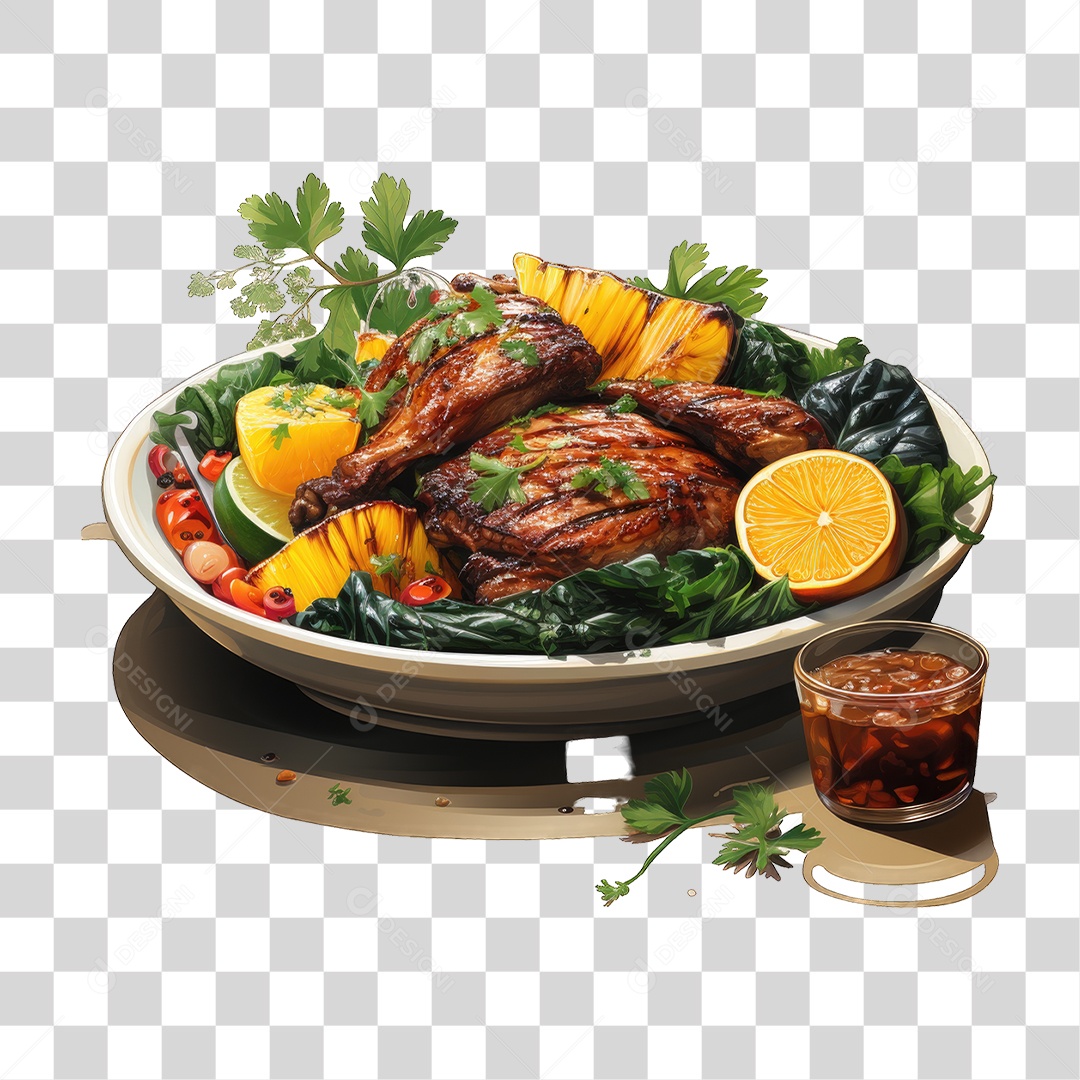 Prato de Refeição em Restaurante PNG Transparente