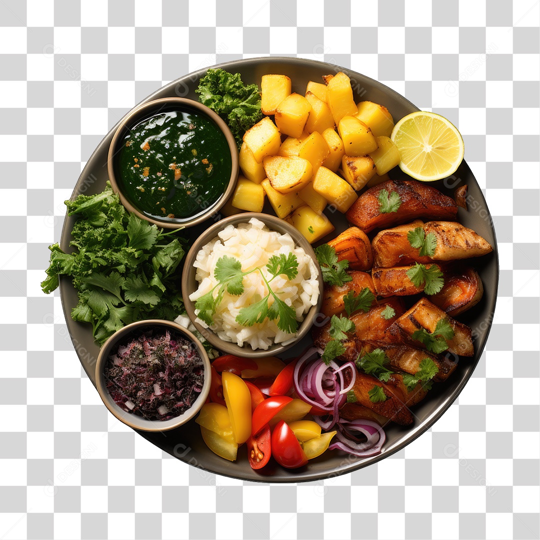 Prato Frutas Verduras Restaurante PNG Transparente