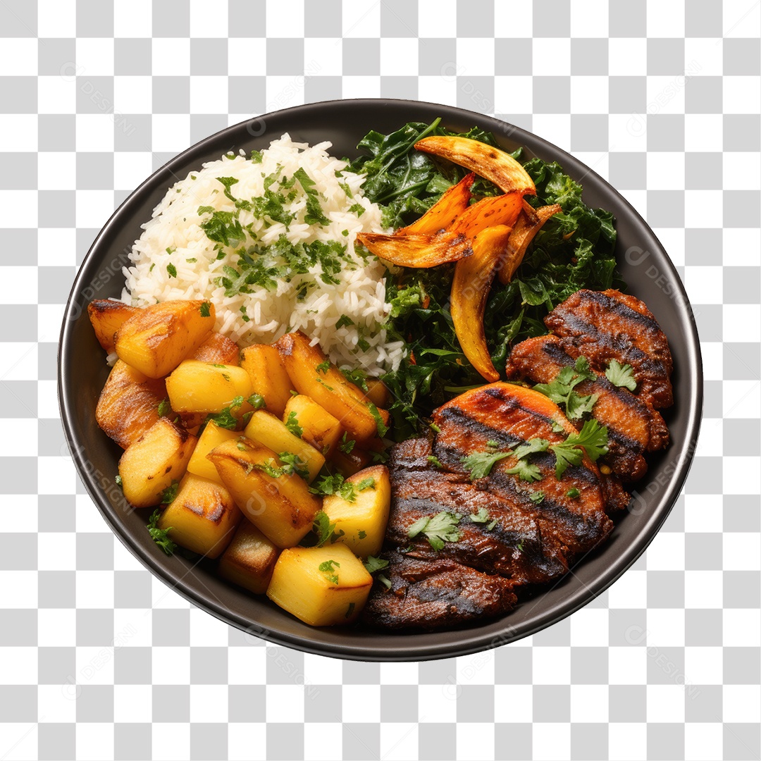 Prato de Refeição em Restaurante PNG Transparente