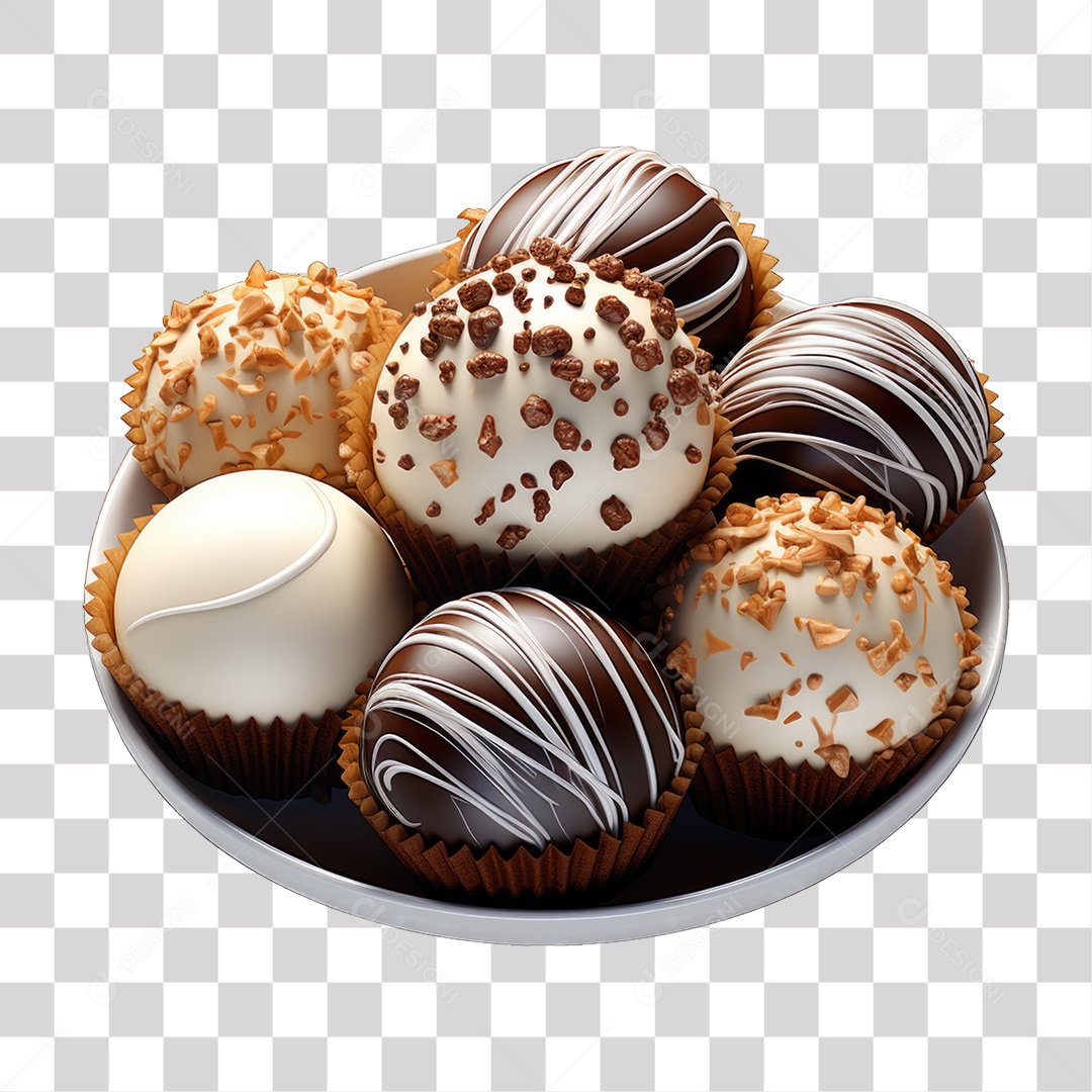 Brigadeiro Doces Saboroso PNG Transparente