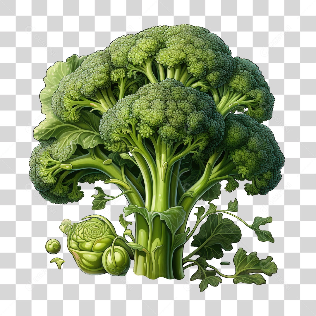 Brócolis Alimento Vegetal PNG Transparente